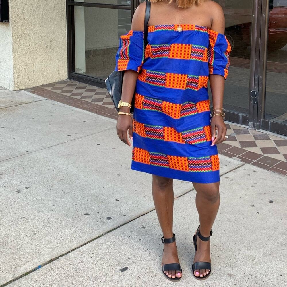 Off The Shoulder Ankara Dress